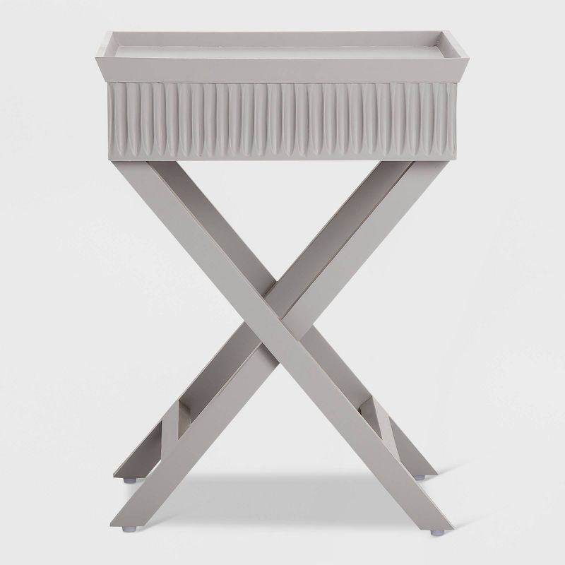 Ashby Nightstand with Drawer Gray - Finch