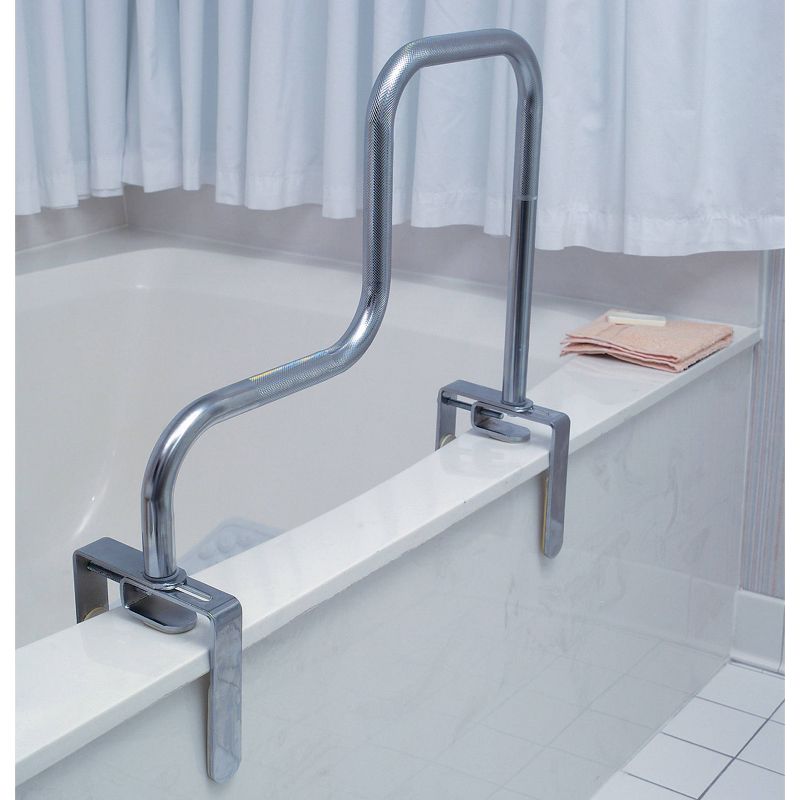 DMI Rust Resistant Grab Bar Tub and Shower Handle for Safety and Stability Chrome - HealthSmart