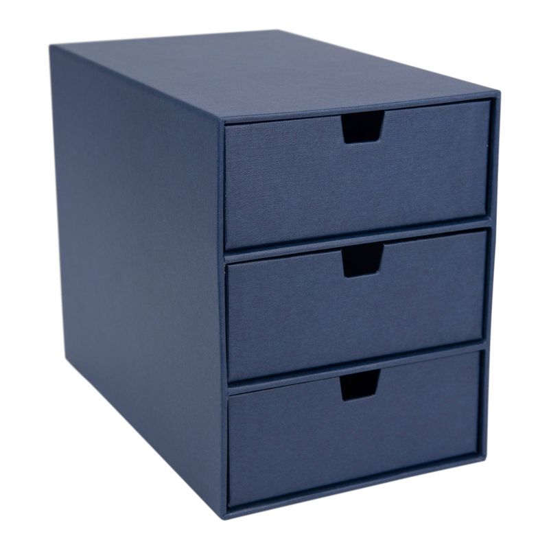 Ingrid 3-Drawer Supply Chest Navy - Bigso Box of Sweden
