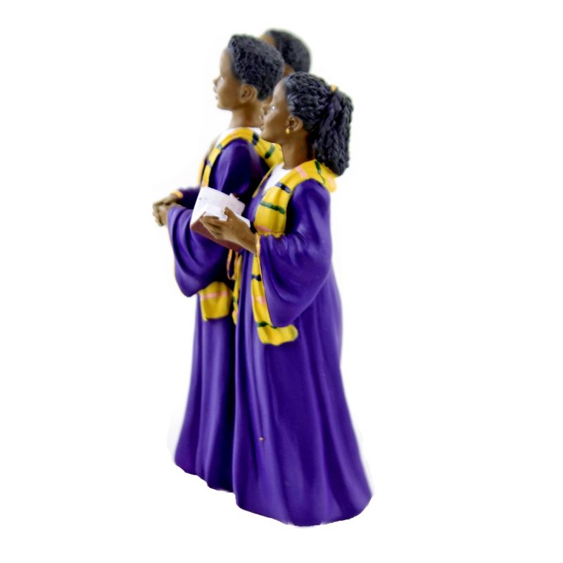 Black Art 6.25" Teen Choir Trio Church Singing Music  -  Decorative Figurines