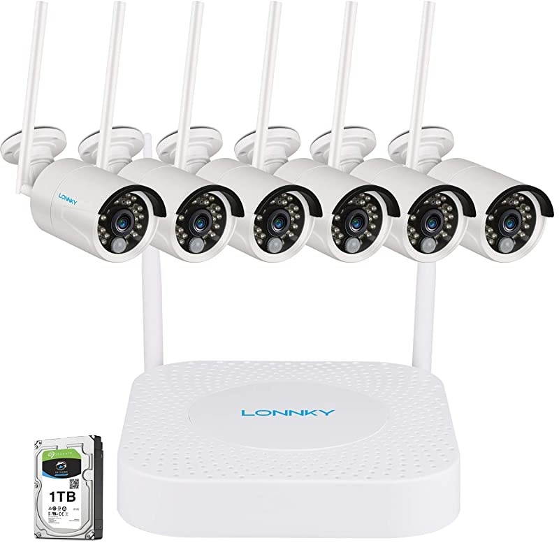 Audio Recording?  1080P Full HD Outdoor Security Camera System Wireless,8CH NVR Kit with 1TB HDD and 6PCS 2.0MP Outdoor Indoor Bullet IP Cameras with PIR Sensor,Auto-Pair,Plug and Play