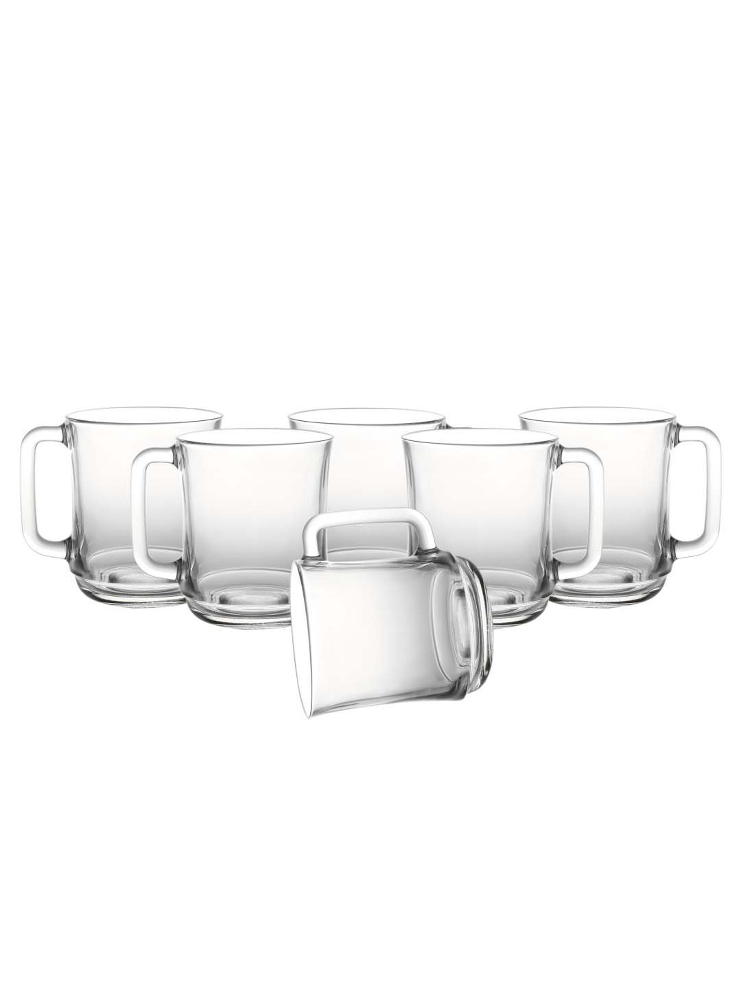 Femora Black Ceramic Coffee Mugs (0.36 L) - Set of 4