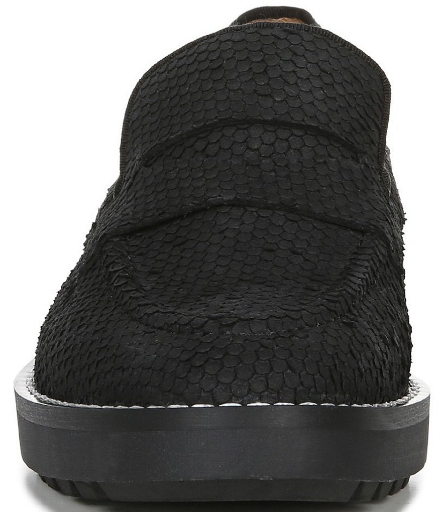 Sarto by Franco Sarto Tivoli Scale Textured Leather Lug Penny Loafers