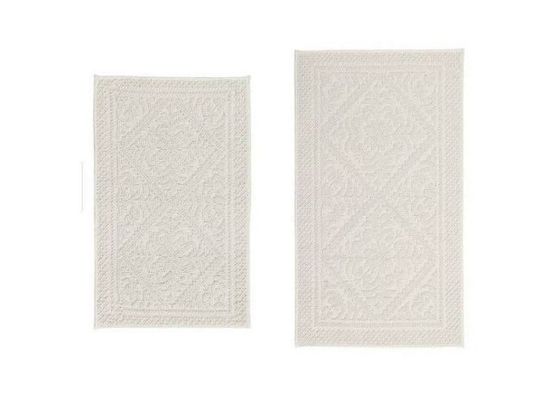 2pc Solid Memory Foam Shag Bath Mat Set Blue - Yorkshire Home