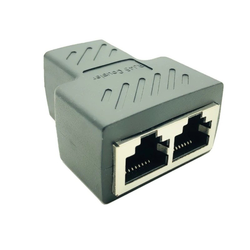 RJ45 Splitter 1 to 2 Ways Network Ethernet Head Lan Cable Female Joiner Coupler RJ45 Extender Plug Network Connector Adapter NEW