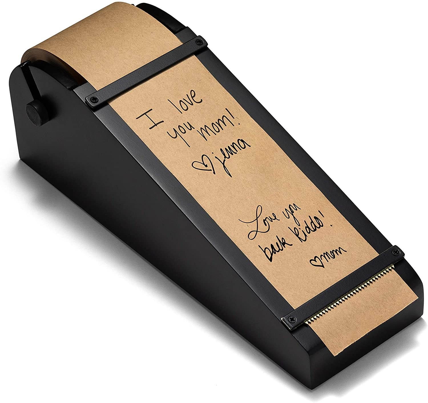 RETTEL - Rettel Desktop Roller - Kraft Paper Desktop Roller - 1 Kraft Paper Roll Included (Black)