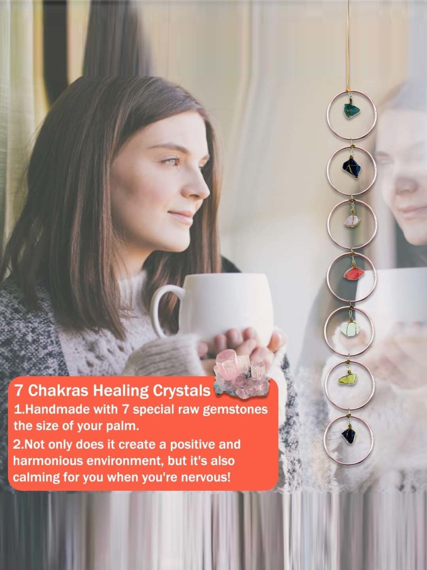 Gathari White & Orange Ceramic Desk Planter