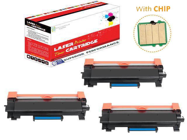 OWS&reg; Compatible 3PK TN760 Toner Cartridge with chip for Brother DCP-L2550DW HL-L2350DW HL-L2390DW HL-L2395DW HL-L2370DW
