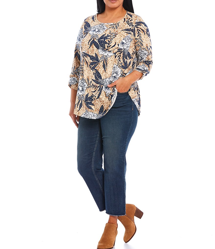 Democracy Plus Size Ab-Solution Capri Skimmer Jean