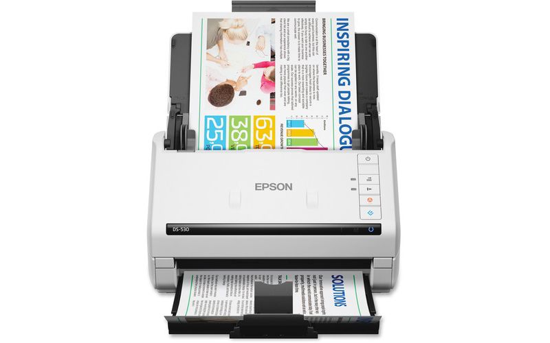 Epson WorkForce DS-530 Sheetfed Scanner - 300 dpi Optical - 30-bit Color - 24-bit Grayscale - 35 ppm (Mono) - 35 ppm (Color) - Duplex Scanning - USB