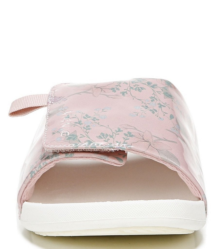 Vionic Keira Floral Print Adjustable Slides