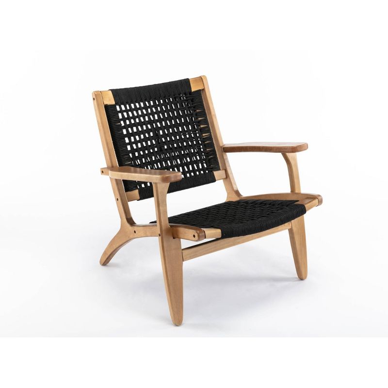 Harrison Woven Armchair Black & Oak - Boraam