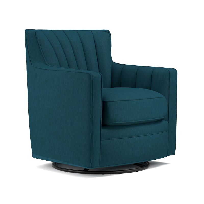 Zerk Swivel Armchair - Peacock Blue - Handy Living