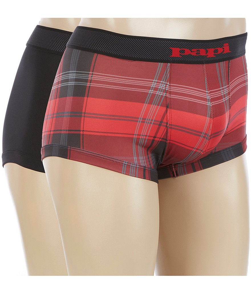 Papi Cool 2 Microflex Plaid Trunks 2-Pack