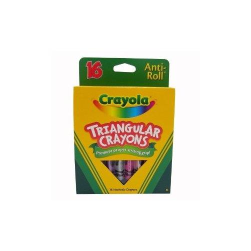 Triangular Crayons, Assorted, 16/Box
