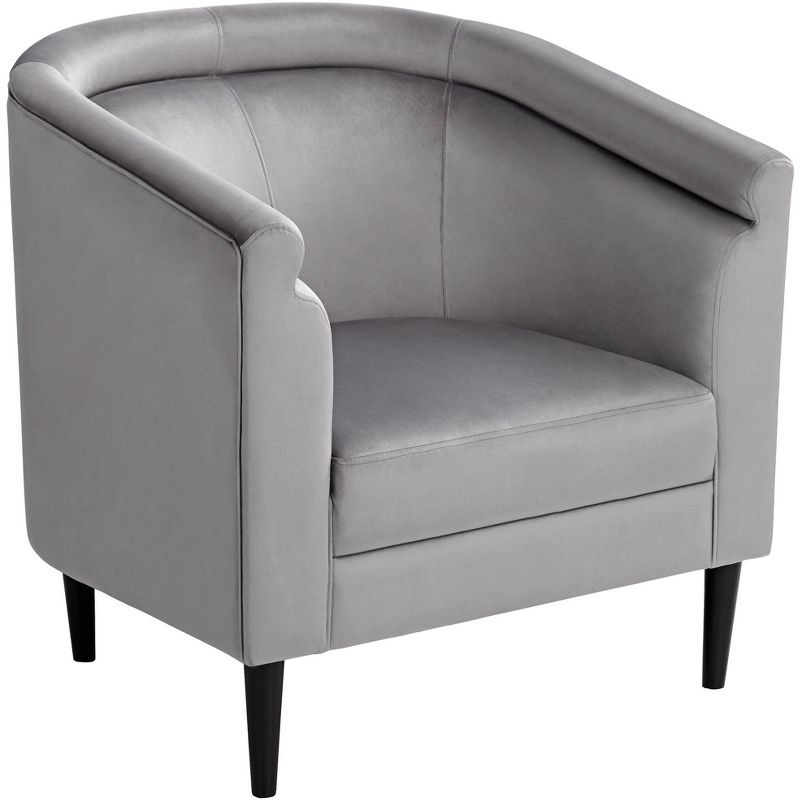 55 Downing Street Jessica Gray Velvet Accent Chair