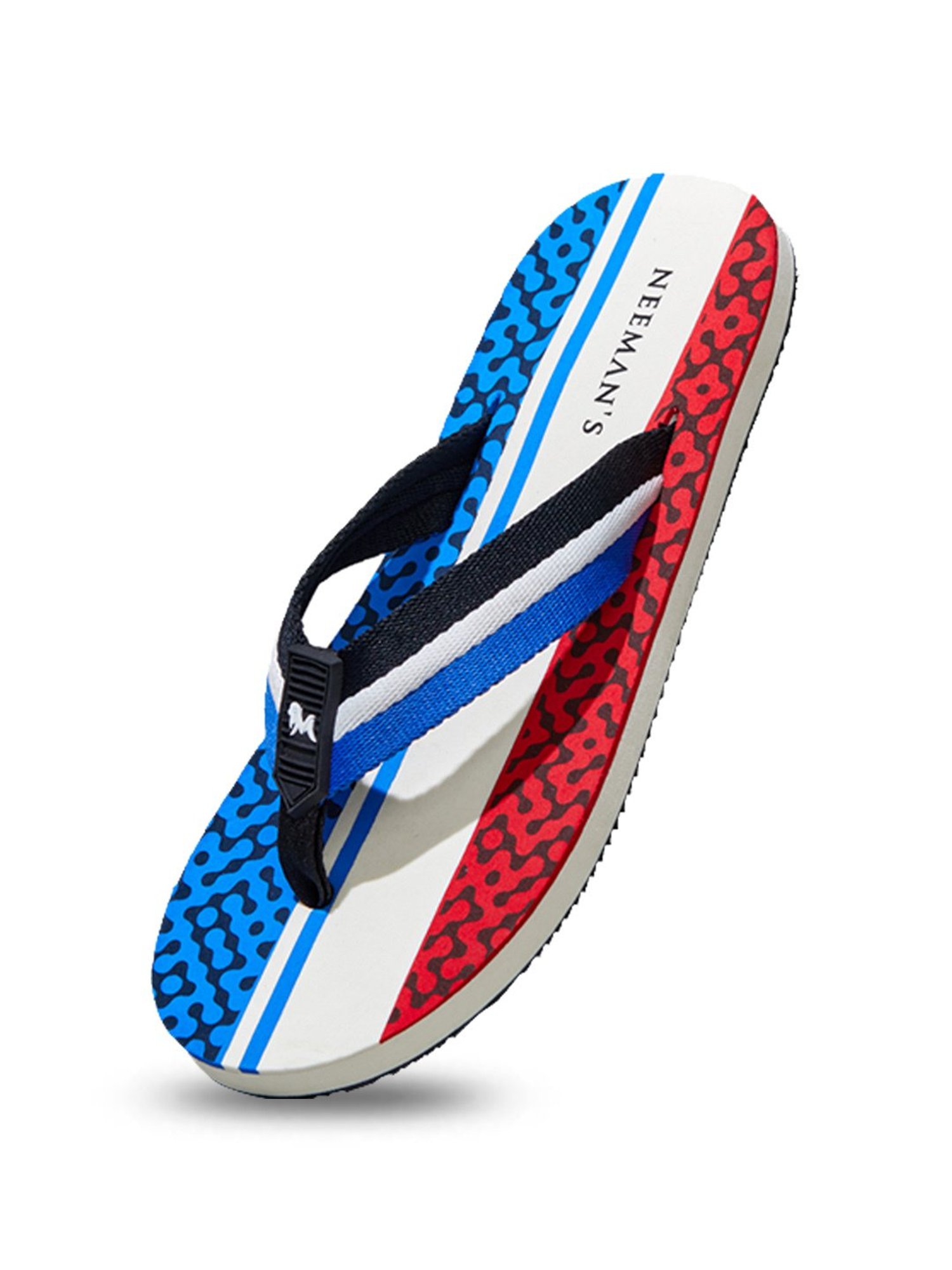 Neemans Men's Striped Fusion Multicolor Flip Flops