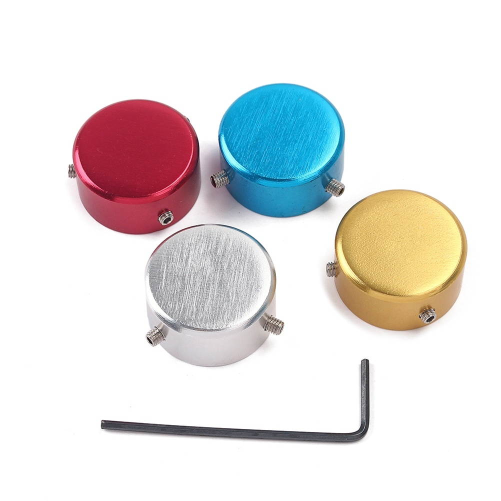 4PCS/ Set Electric Guitar Effect Pedal Switch Knob Metal Effects Pedal Caps Effect Pedal Knobs with Wrench