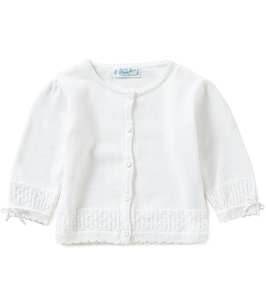 Feltman Brothers Baby Girls 12-24 Months Diamond Pattern Scalloped Cardigan