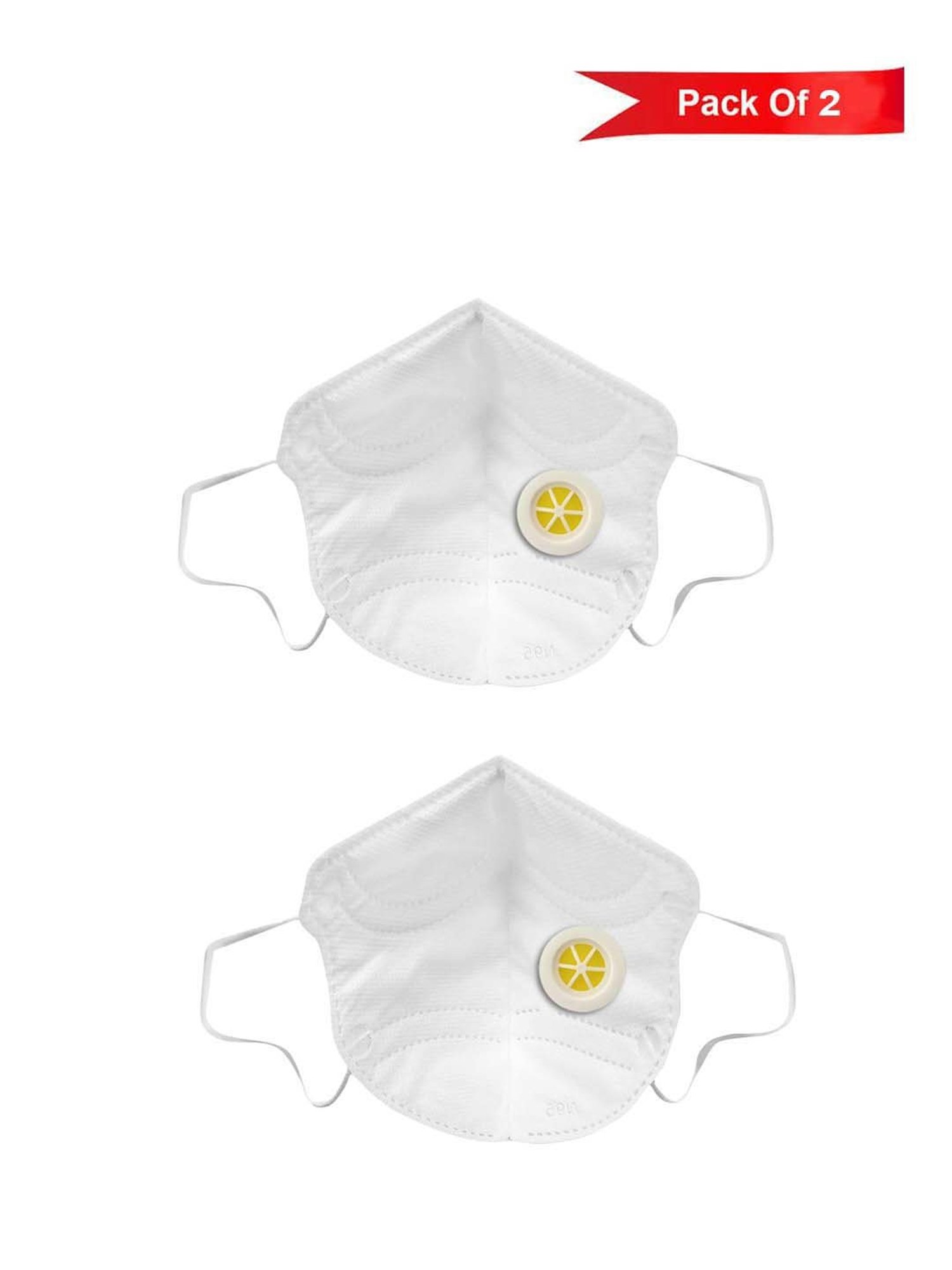 Lioncrown 5 Layered N95 Face Mask with Air Respirator - Pack of 2