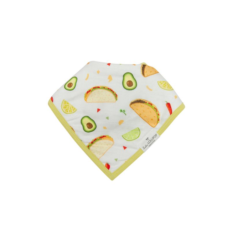 Loulou Lollipop Muslin Bandana Bib Set - Avocado