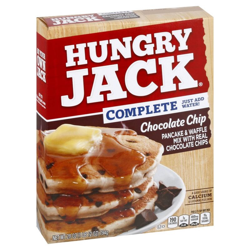 Hungry Jack Complete Chocolate Chip Pancake & Waffle Mix - 28oz
