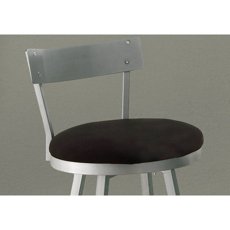 2pc 43"H Barstools Swivel Metal Silver - EveryRoom