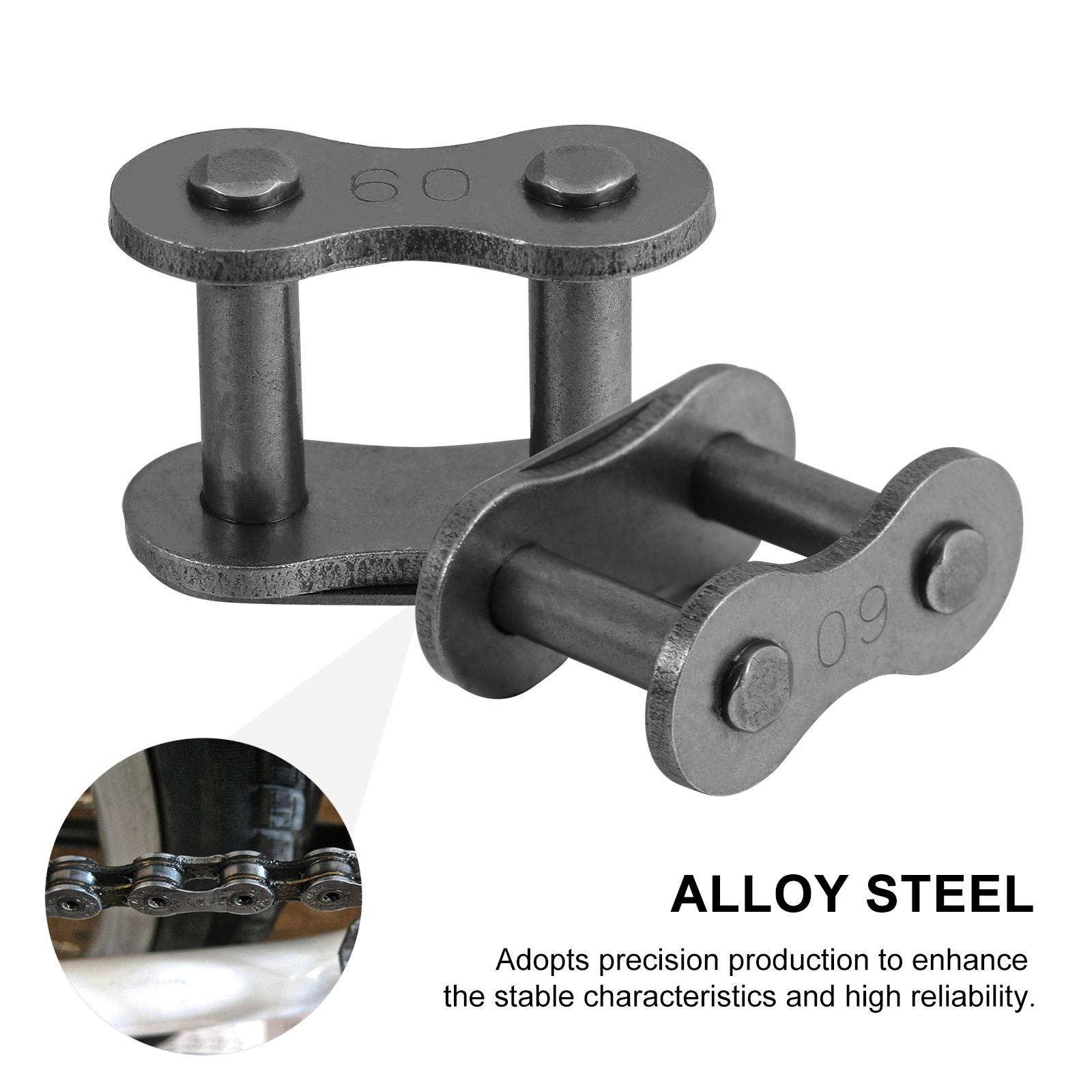 10pcs Roller Chain Link Practical Useful Portable Steel Chain Link Chain Joint Buckle