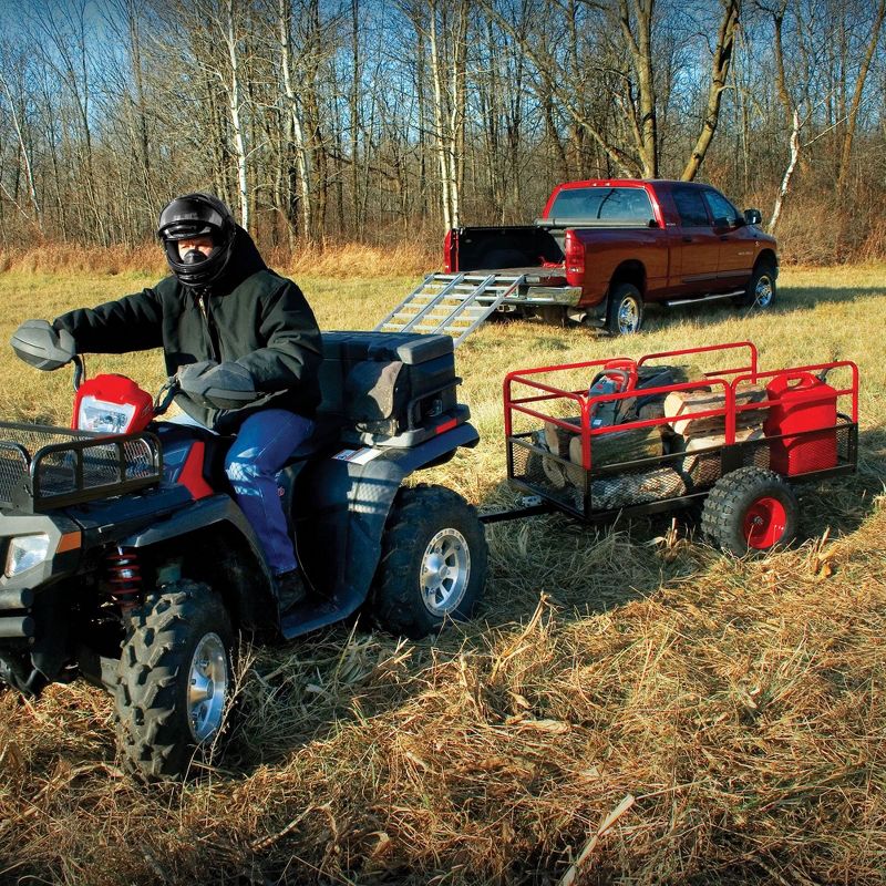 Suncast 15 Gallon Poly Multipurpose Rolling Lawn and Garden Cart, Taupe (2 Pack)