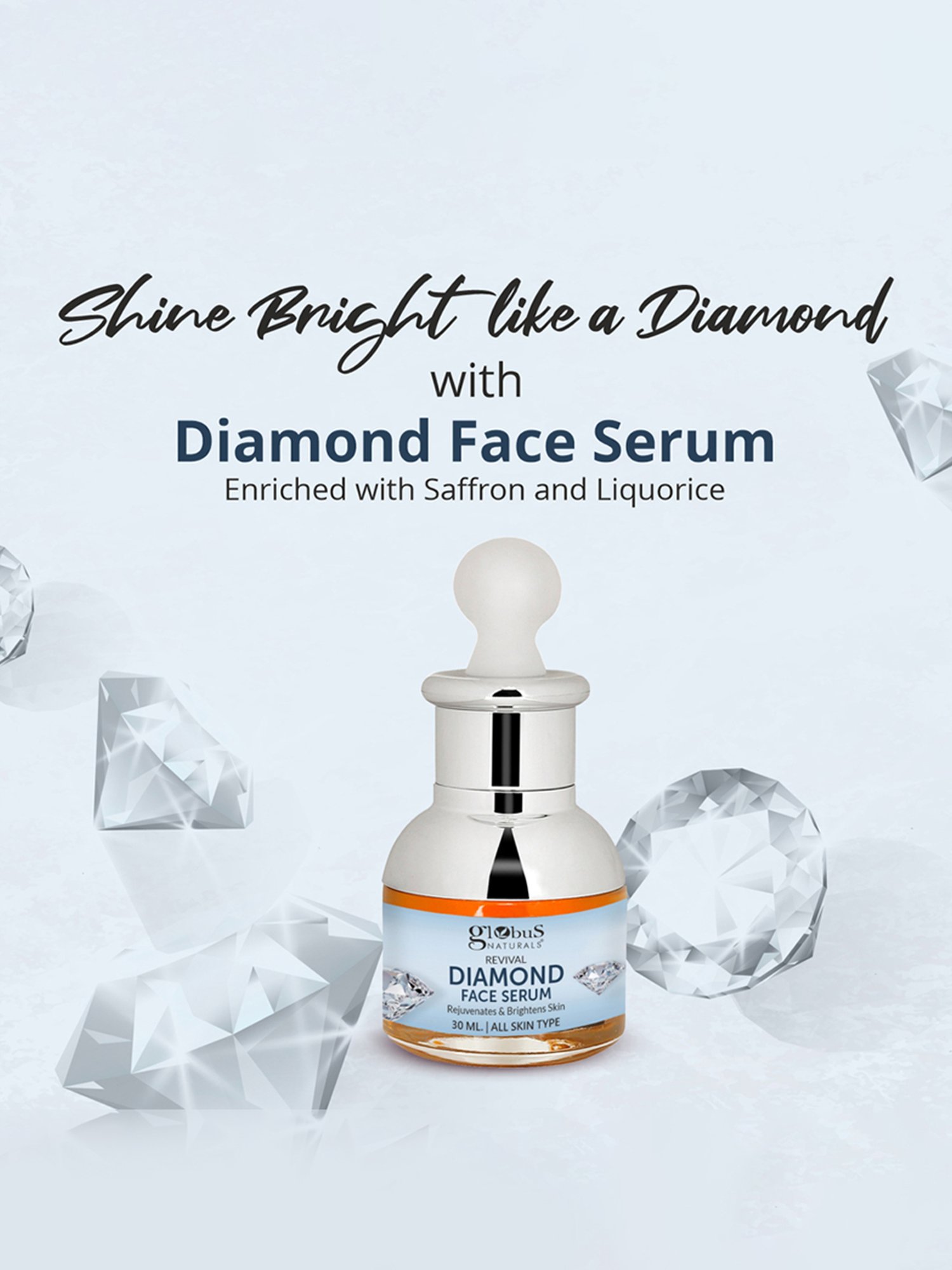 Globus Naturals Revival Diamond Face Serum - Pack of 2
