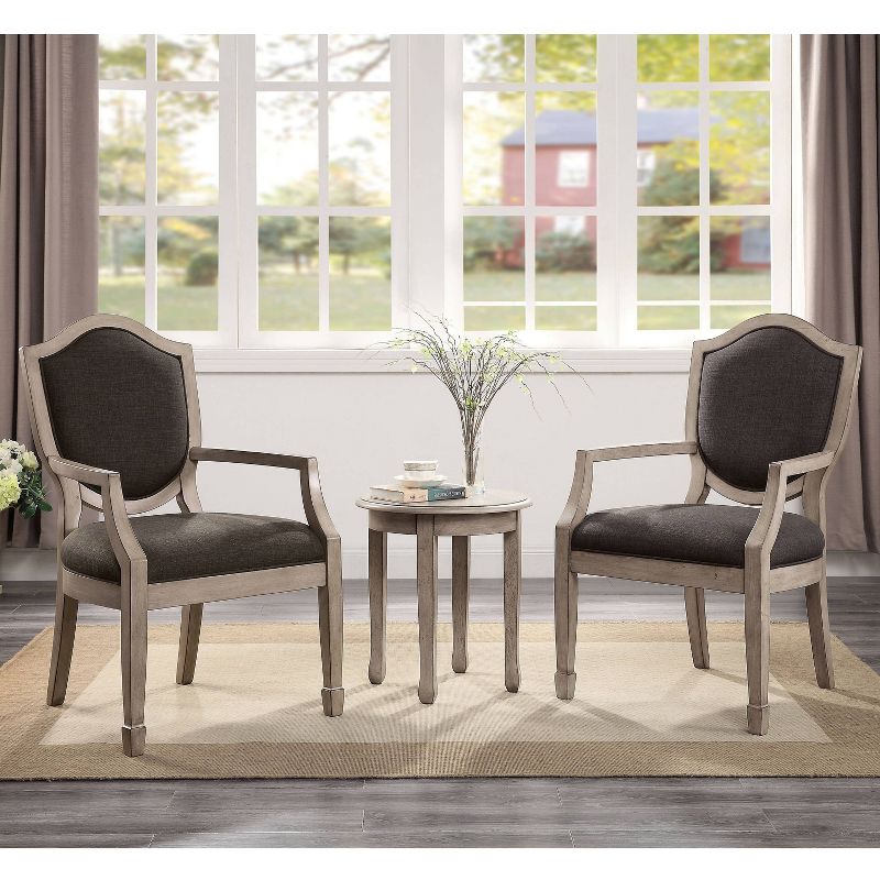 3pc Torrance End Table and Accent Chair Set Gray/Dark Gray - HOMES: Inside + Out