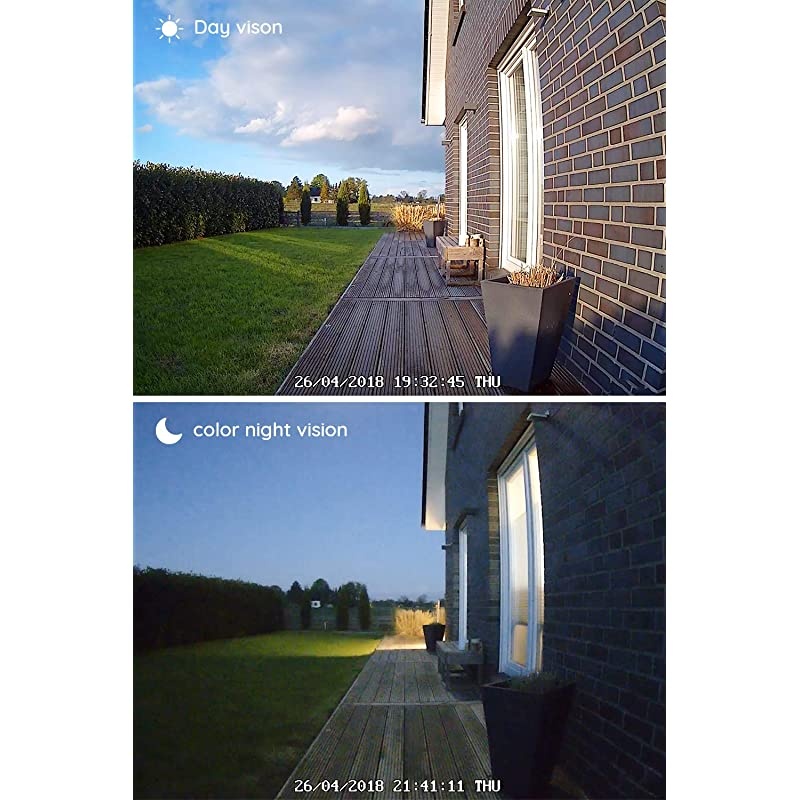 Outdoor Security Camera Wireless System Rechargeable Battery 1080P Video Night Vision Motion Detection, 2-Way Talk, Waterproof Support Google Assistant, Cloud Storage | Argus 2 + Solar Panel