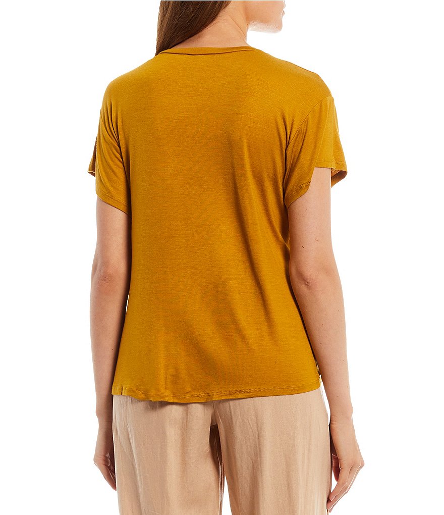 June & Hudson Short Sleeve O-Ring Front Tee