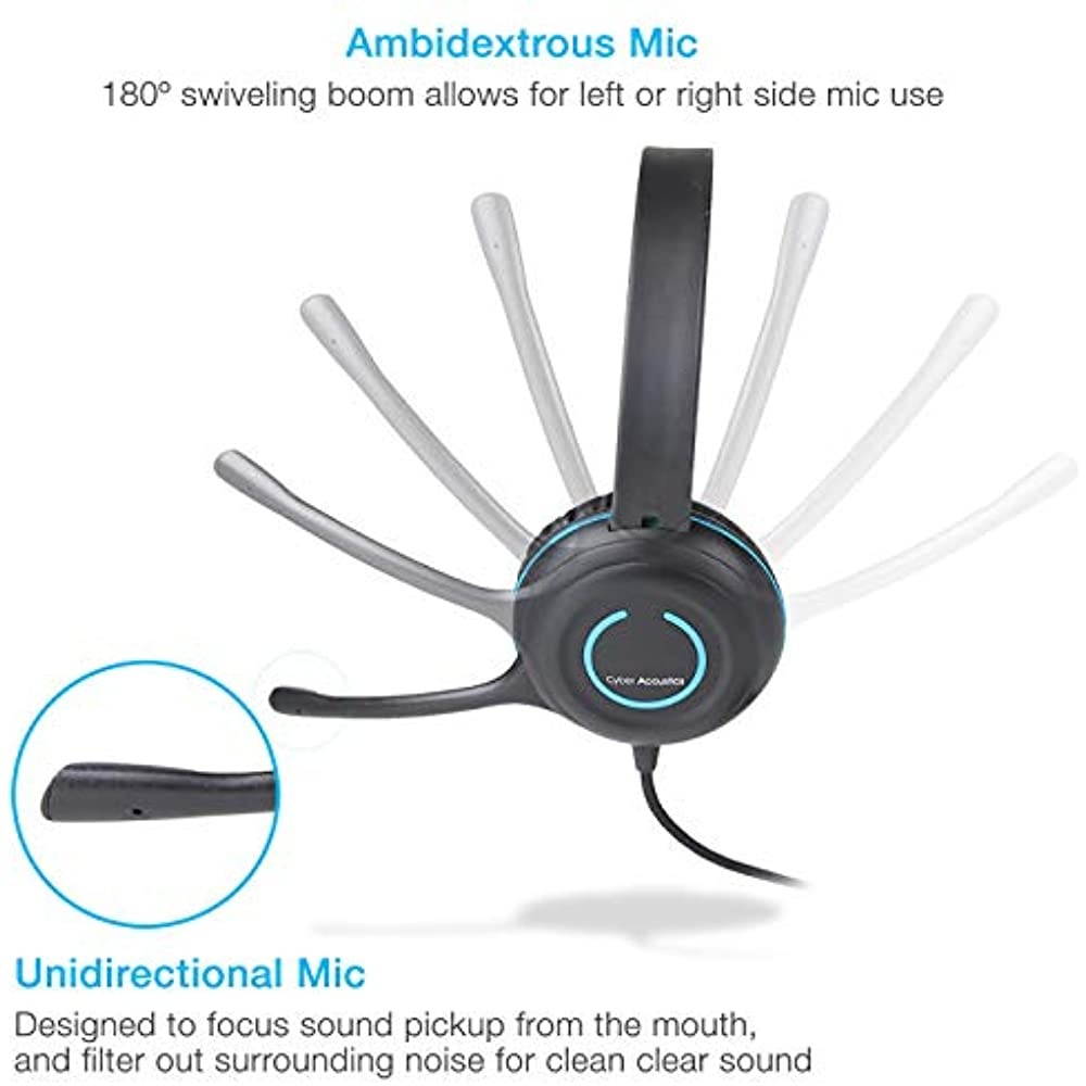 CYBER ACOUSTICS AC-5002 Stereo headset SingleComboPlug