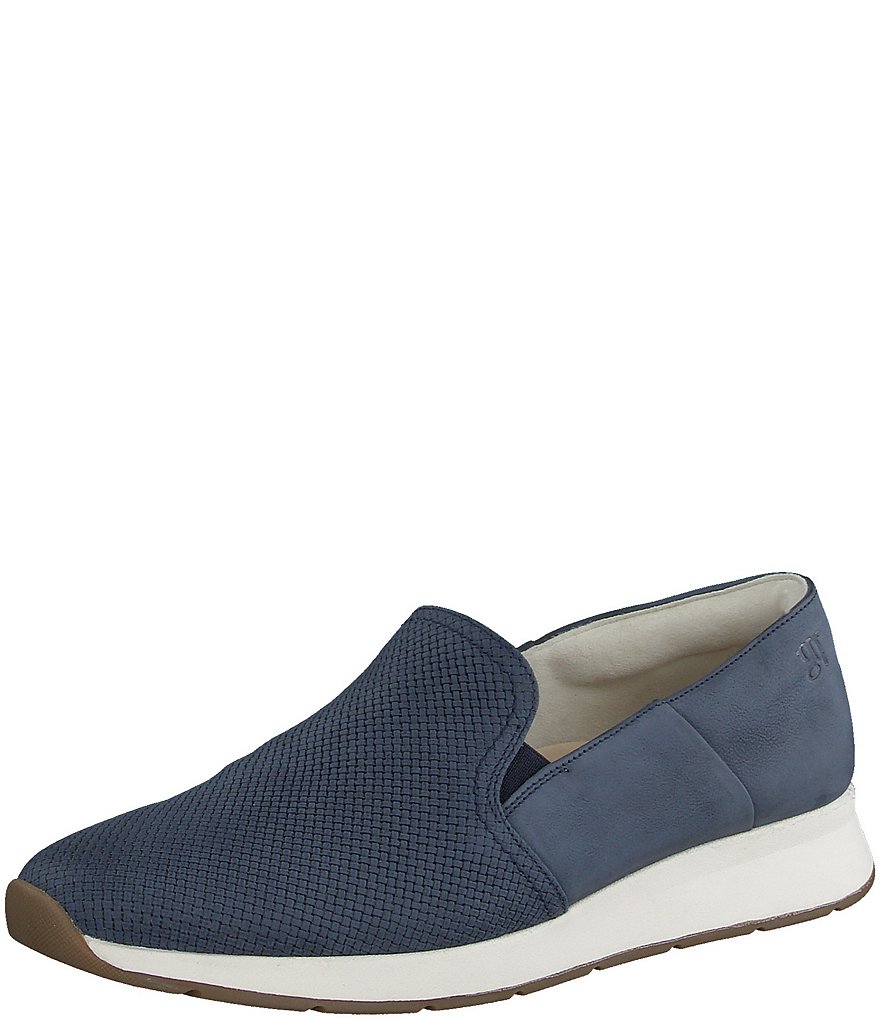 Paul Green Ivy Nubuck Leather Woven Embossed Slip-On Loafers