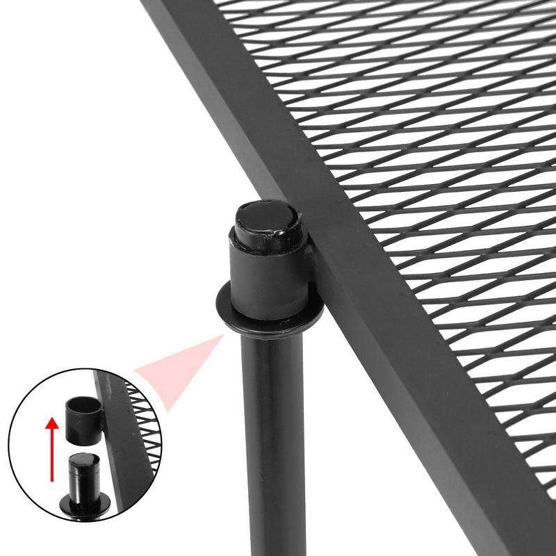 Sunnydaze Outdoor Heavy-Duty 360-Degree Rotating Adjustable Swivel Fire Pit Cooking Grill Grate - 24"