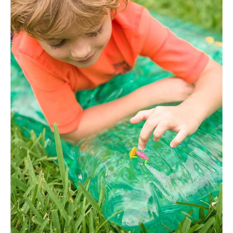 HearthSong - Small Rectangle AquaPod with Colorful Fish, Blue