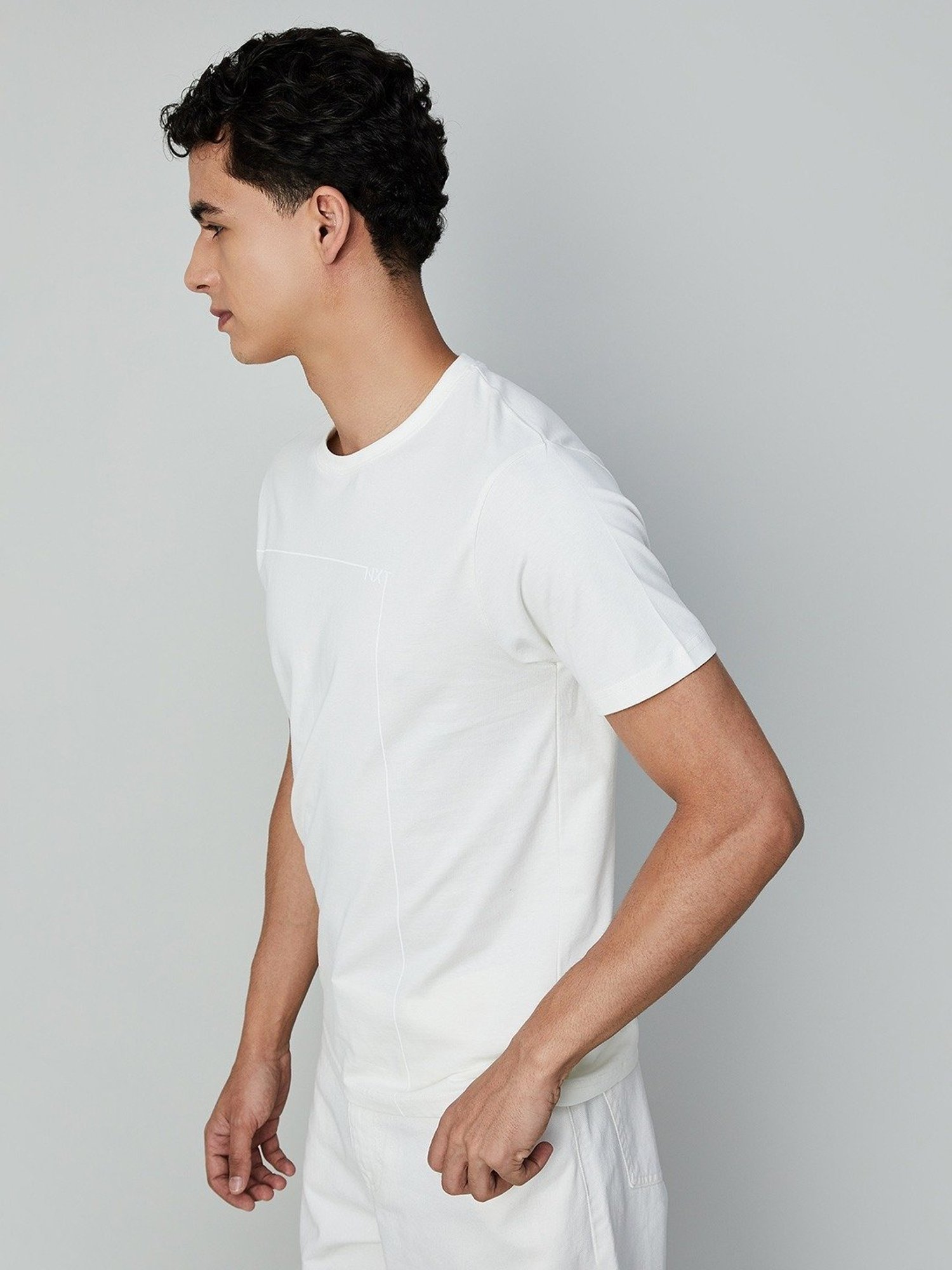 Forca Off White Cotton Regular Fit T-Shirt