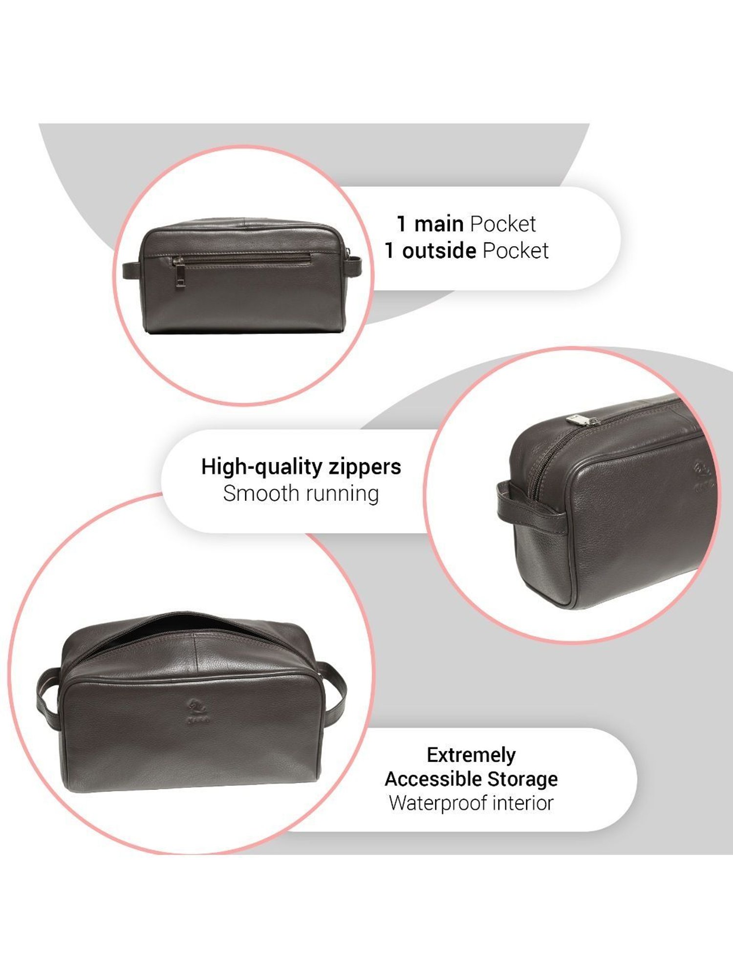 Kara Brown Textured Large Pouch