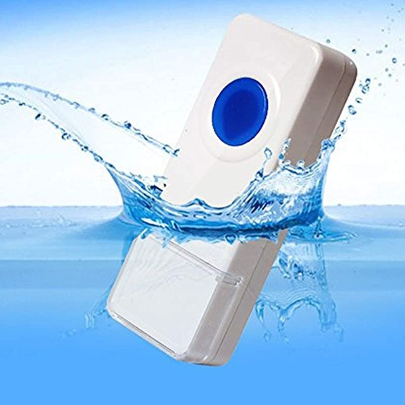 Extra AddOn Remote Waterproof Transmitter Button for the Expandable Wireless MultiUnit Long Range Doorbell Chime Alert System Model LTW White
