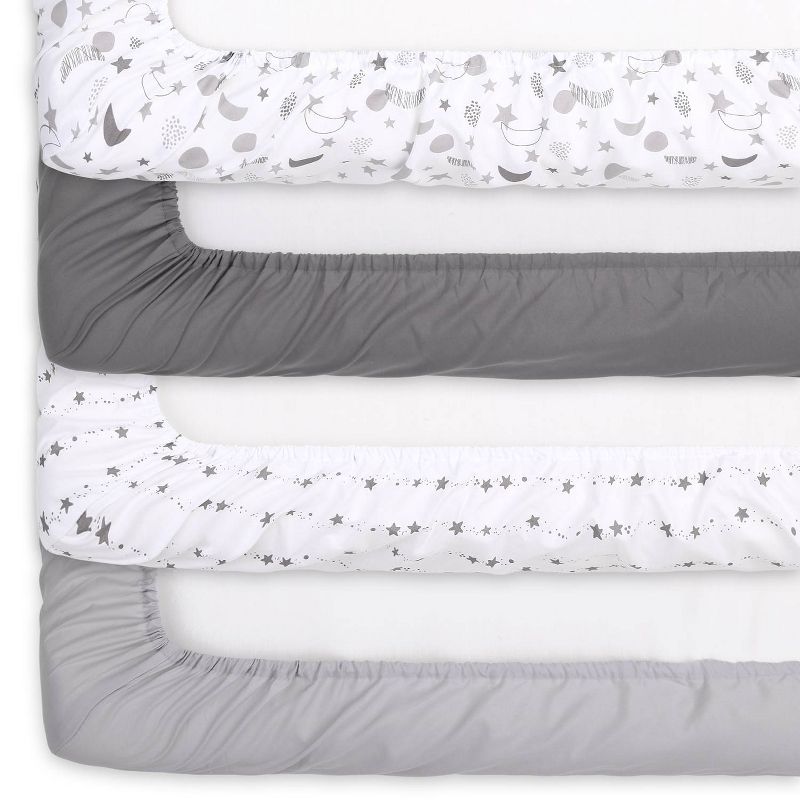 The Peanutshell Microfiber Sheets - Celestial 4pk