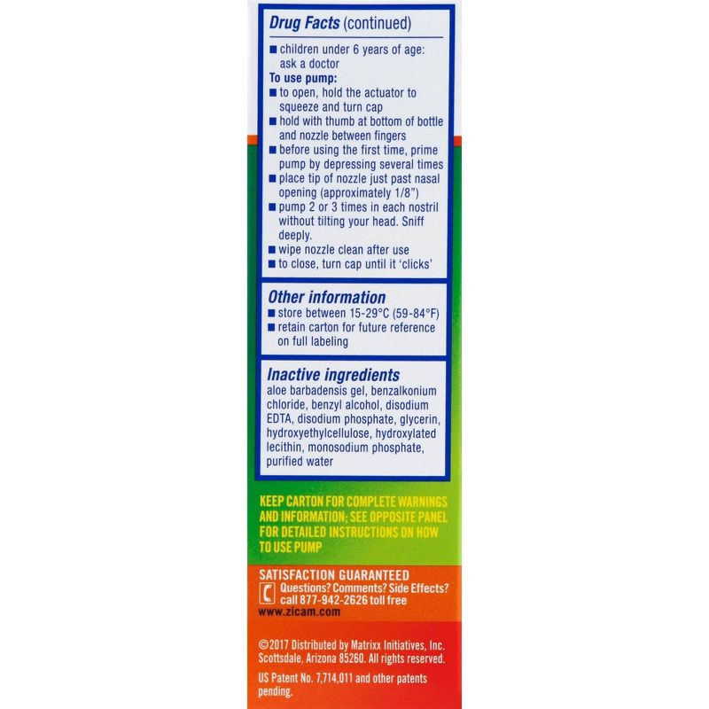 Zicam Extreme Congestion Relief Nasal Spray with Aloe Vera - 0.5 fl oz