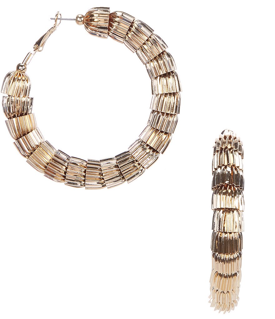 Anna & Ava Oversized Textured Hoop Earrings