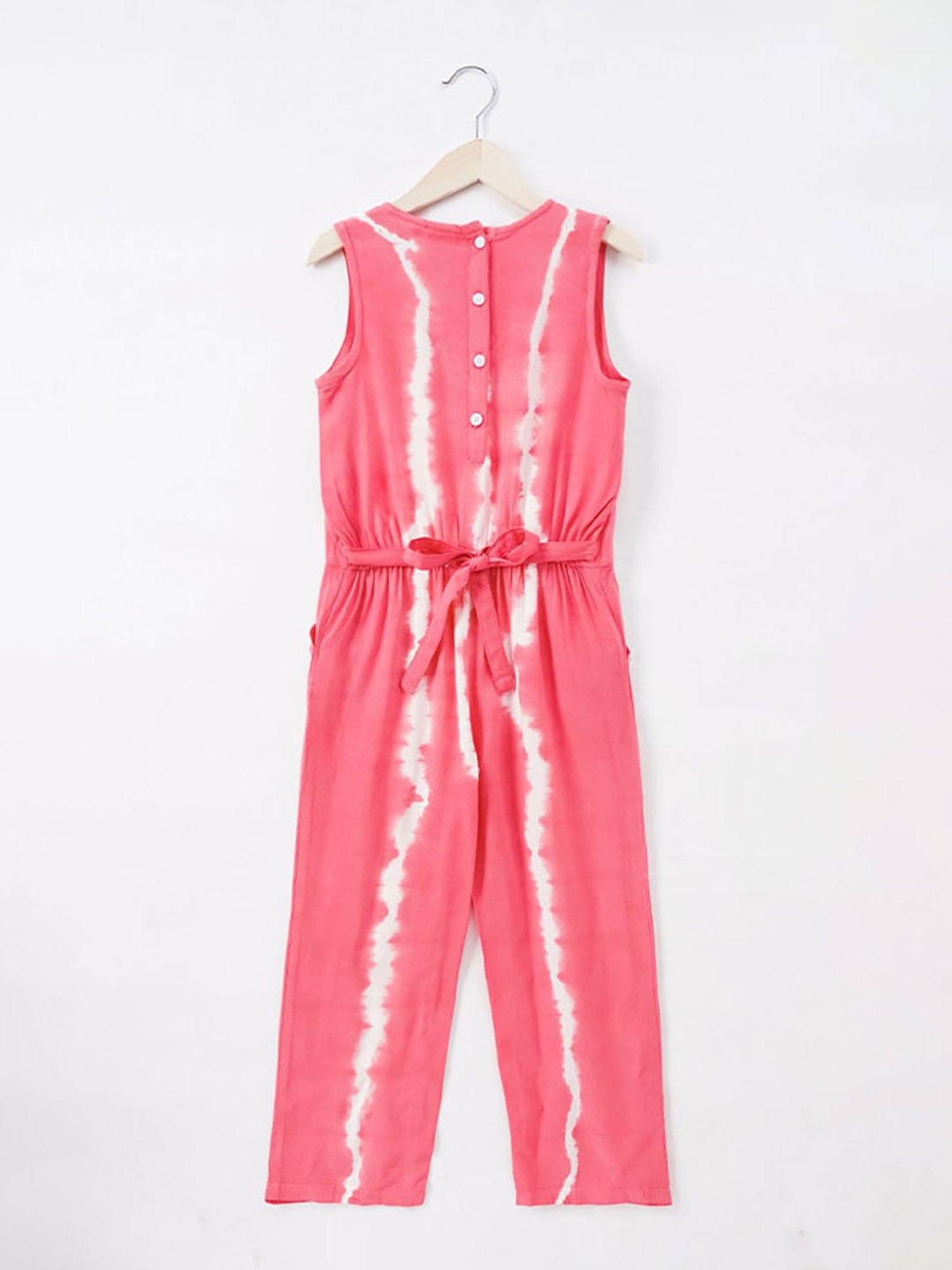 TeenTrums Girls Coral Solid Playsuit