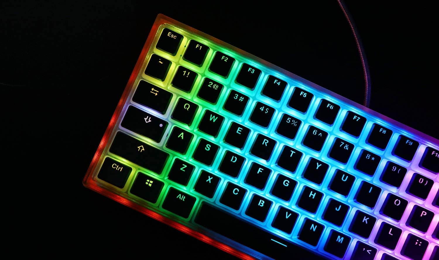 EPOMAKER 108 Keys OEM PBT Double Shot Pudding Keycaps Set with Translucent Layer for Mechanical Keyboard (Black)