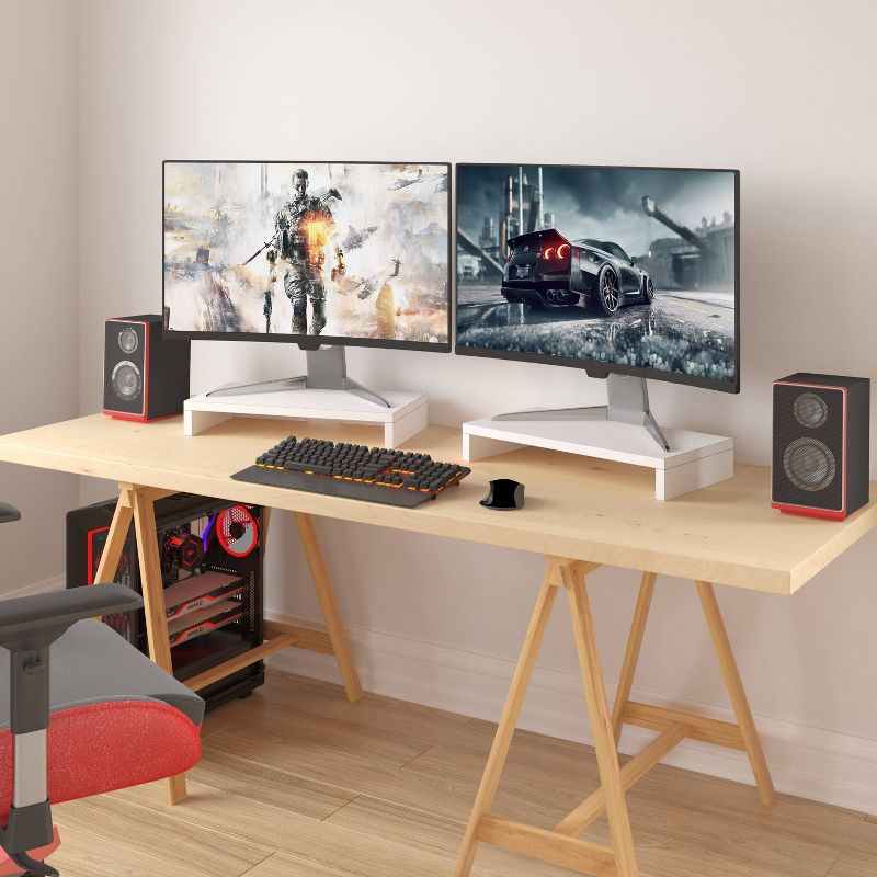 Eco Friendly Computer Monitor Stand Riser White