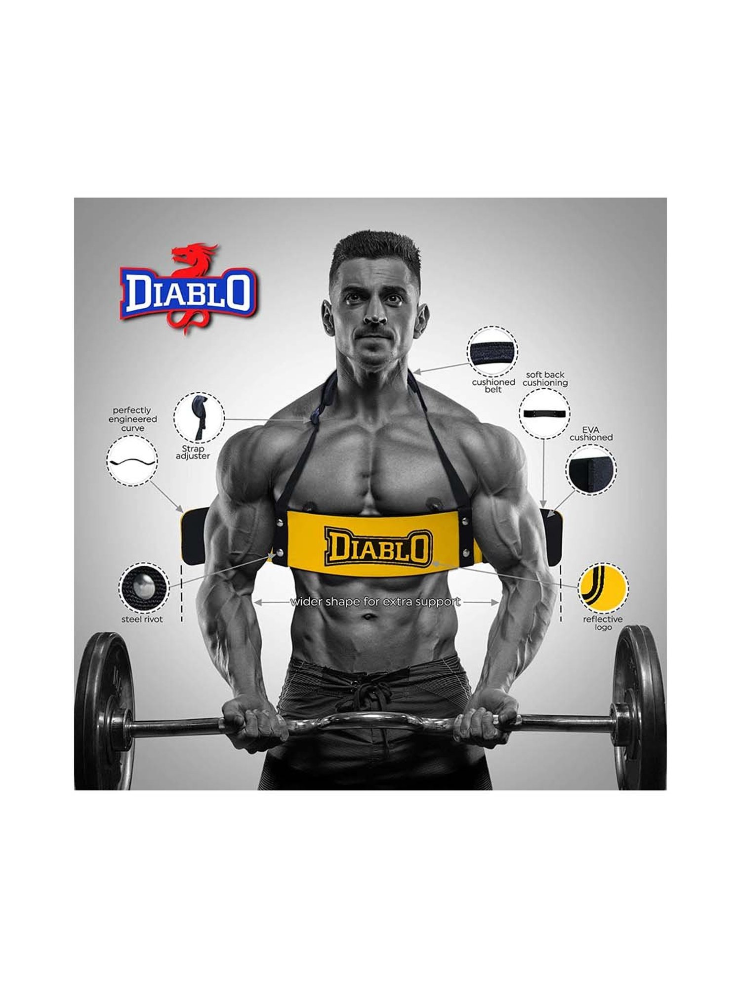 Diablo Yellow & Black Arm Blaster Padded Straps