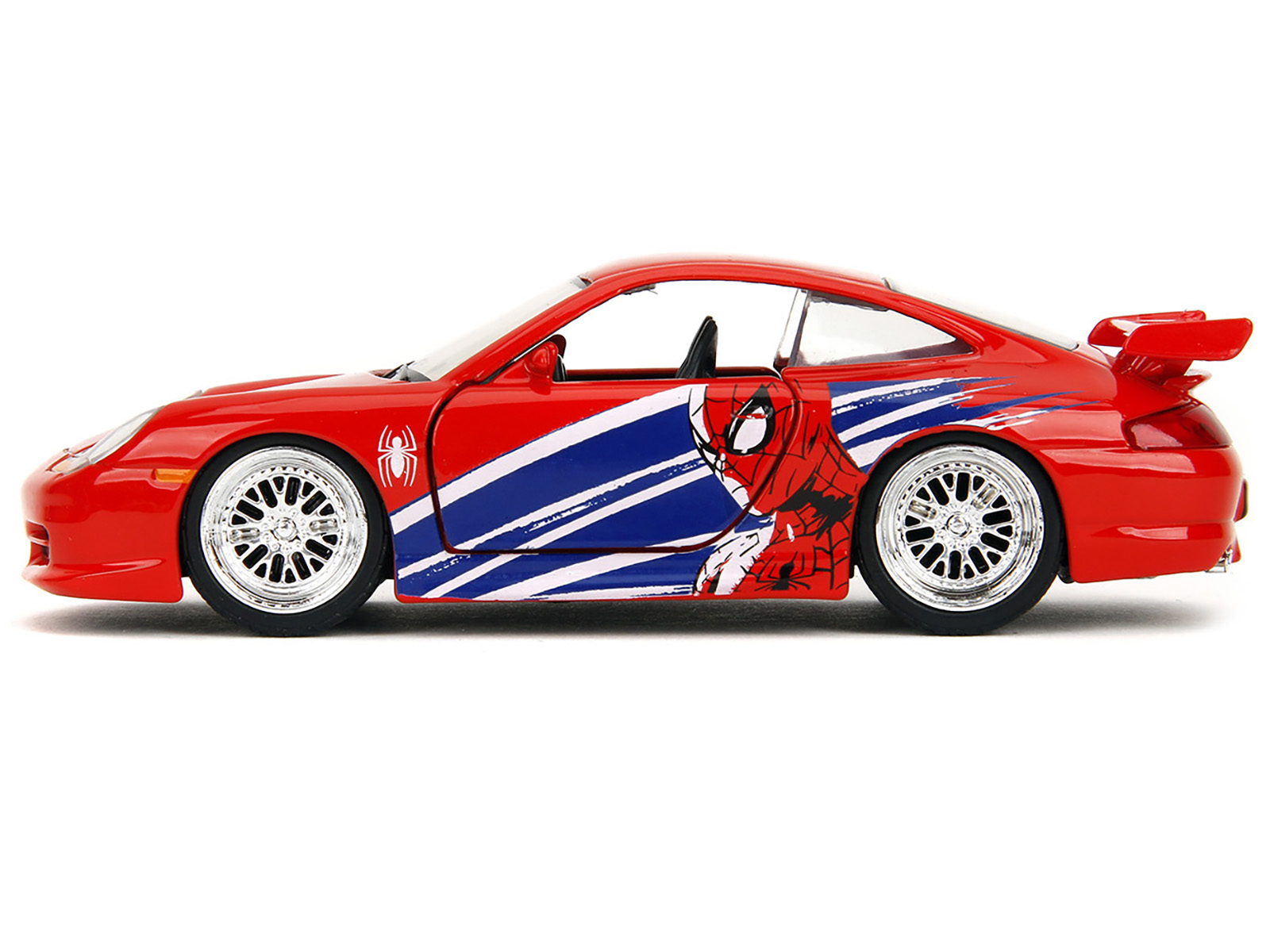 Porsche 911 GT3 RS (996) Red with Graphics "Marvel's Spider-Man" 1/32 Diecast Model Car by Jada
