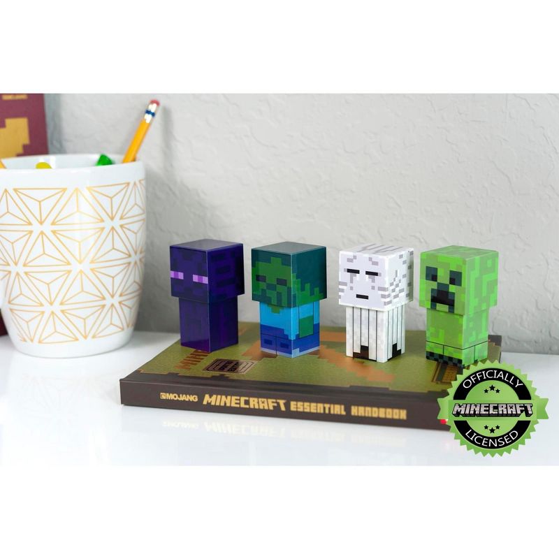 Robe Factory LLC Minecraft Mini Mob 4-Piece Figure Mood Light Set | Battery Operated