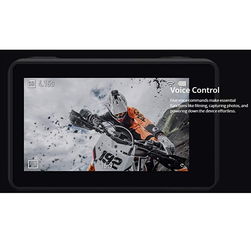 Osmo Action - 4K Action Cam 12MP Digital Camera with 2 Displays 36ft Underwater Waterproof WiFi HDR Video 145&deg; Angle, Black